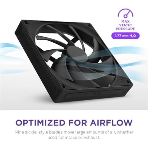 NZXT F140Q 140mm Quiet Airflow PC Case Fan - Black | Low Noise, PWM Control thumbnail 2