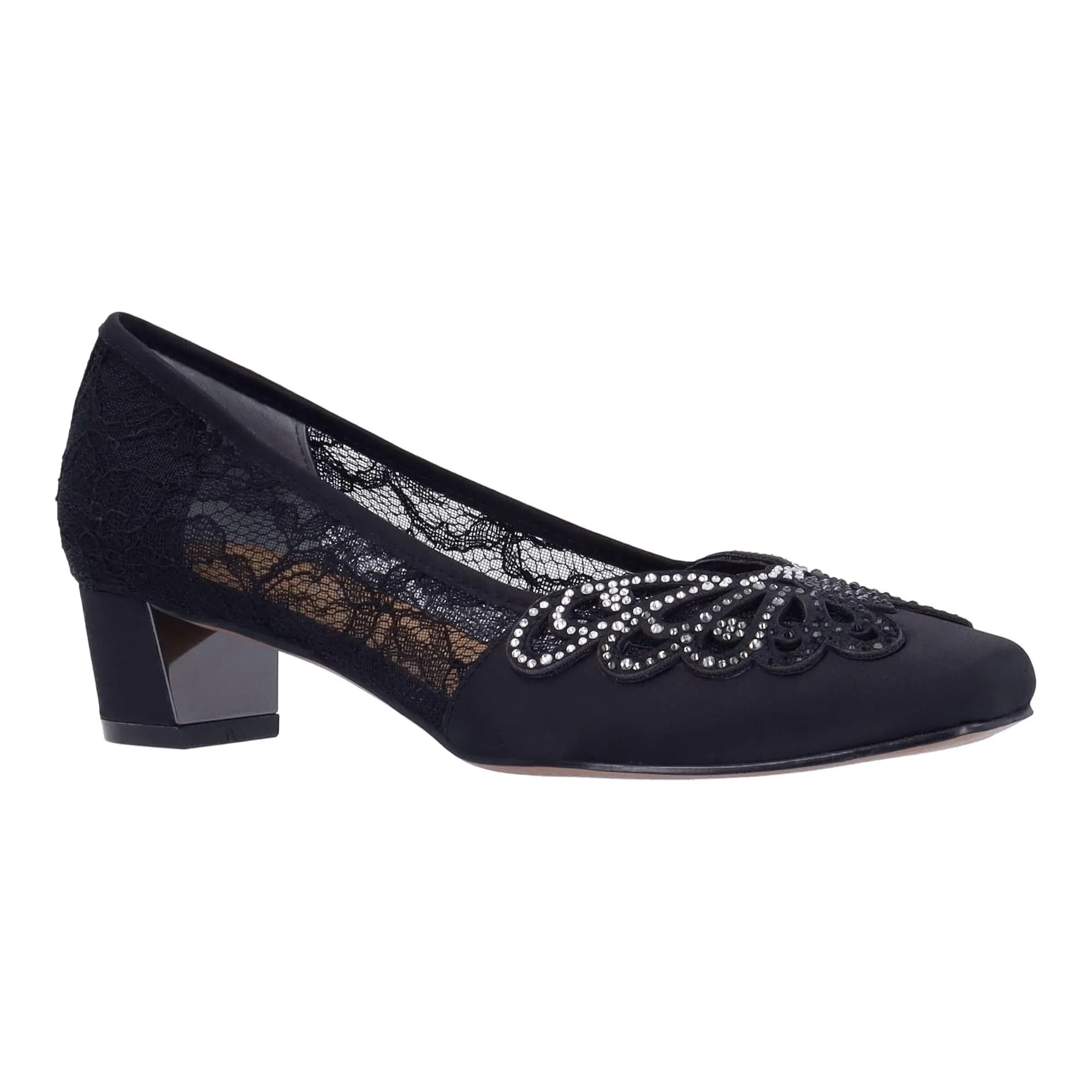 J.Reneé Zofia Black 9 Medium | Square Toe Pump with Memory Foam Insole