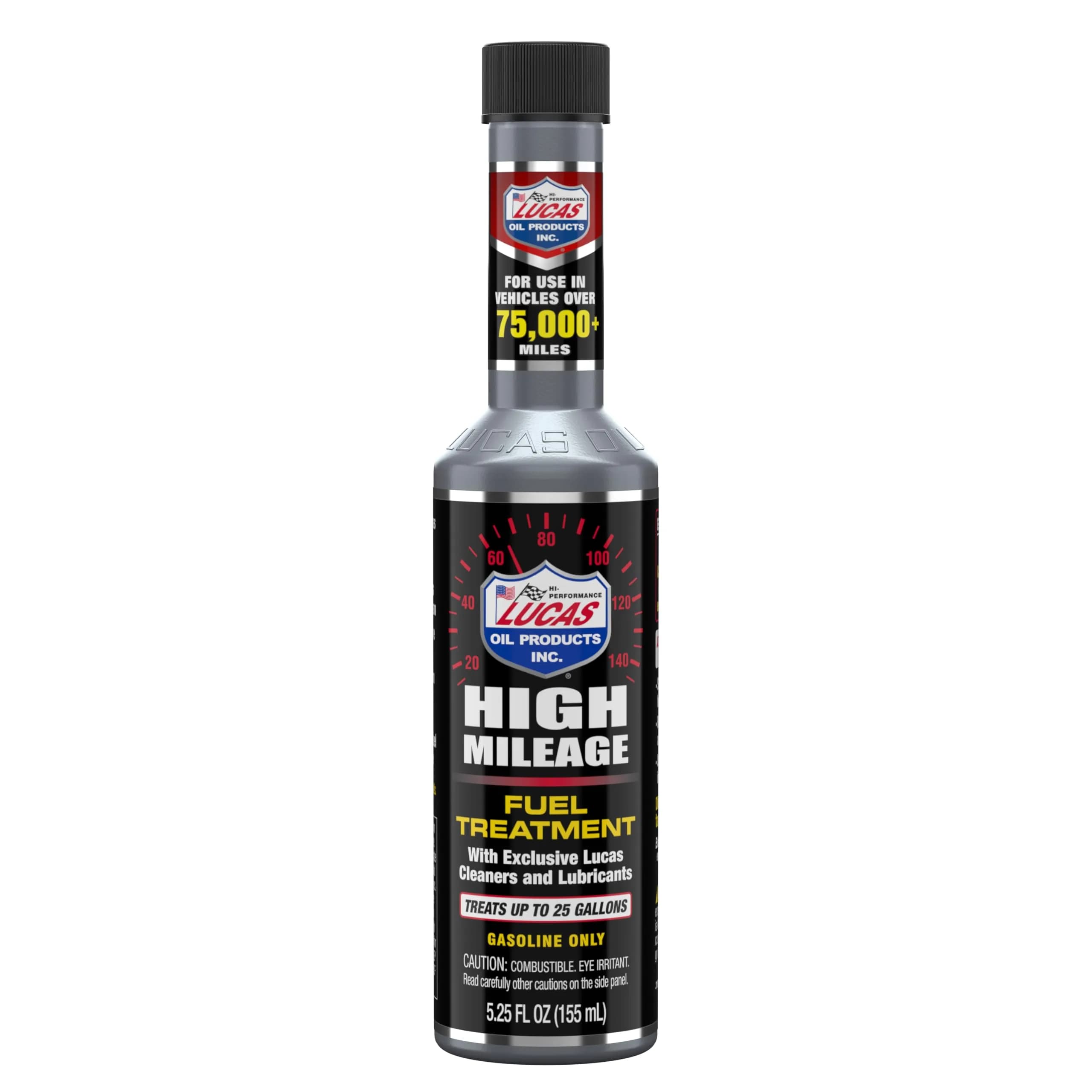 Lucas Oil High Mileage Fuel Treatment 5.25 oz (156ml) Bottles - 12 Pack | Restores Power & Performance — 12-Pack