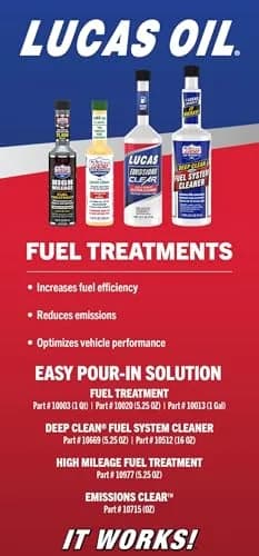 Lucas Oil High Mileage Fuel Treatment 5.25 oz (156ml) Bottles - 12 Pack | Restores Power & Performance thumbnail 5