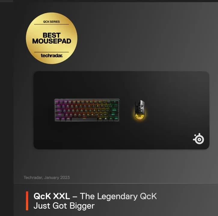 SteelSeries QcK XXL Gaming Mouse Pad - Full Desk Coverage | Peak Tracking and Stability - view 2