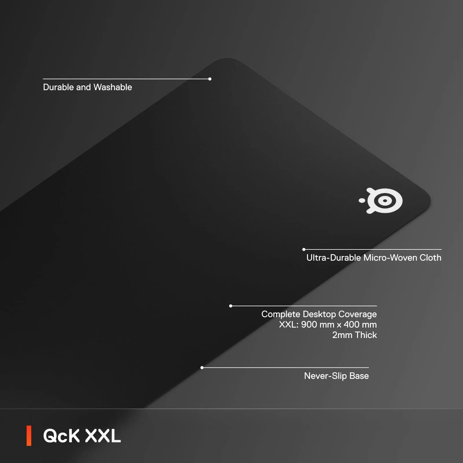SteelSeries QcK XXL Gaming Mouse Pad - Full Desk Coverage | Peak Tracking and Stability - view 3