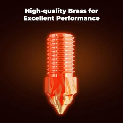 Creality Ender 3 V3 SE Nozzles 8PCS Brass 0.25/0.4/0.6/0.8mm | High-Temperature 300°C M6 Hotend Nozzles thumbnail 4