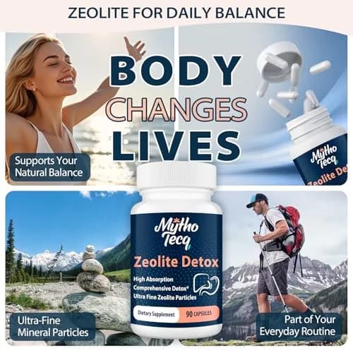 MythoTecq Advanced Zeolite Detox Capsules Formula, 90 Count (Pack of 2) | Full Body Heavy Metal & Liver Cleanse thumbnail 6