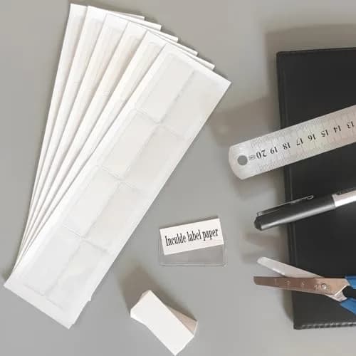 ELEMGULY Clear Adhesive Label Holders 2 x 1 Inch (200 Pack) | Self-Adhesive for Supermarkets & Shelving thumbnail 7