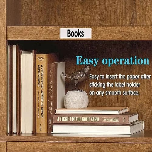 ELEMGULY Clear Adhesive Label Holders 2 x 1 Inch (200 Pack) | Self-Adhesive for Supermarkets & Shelving thumbnail 3