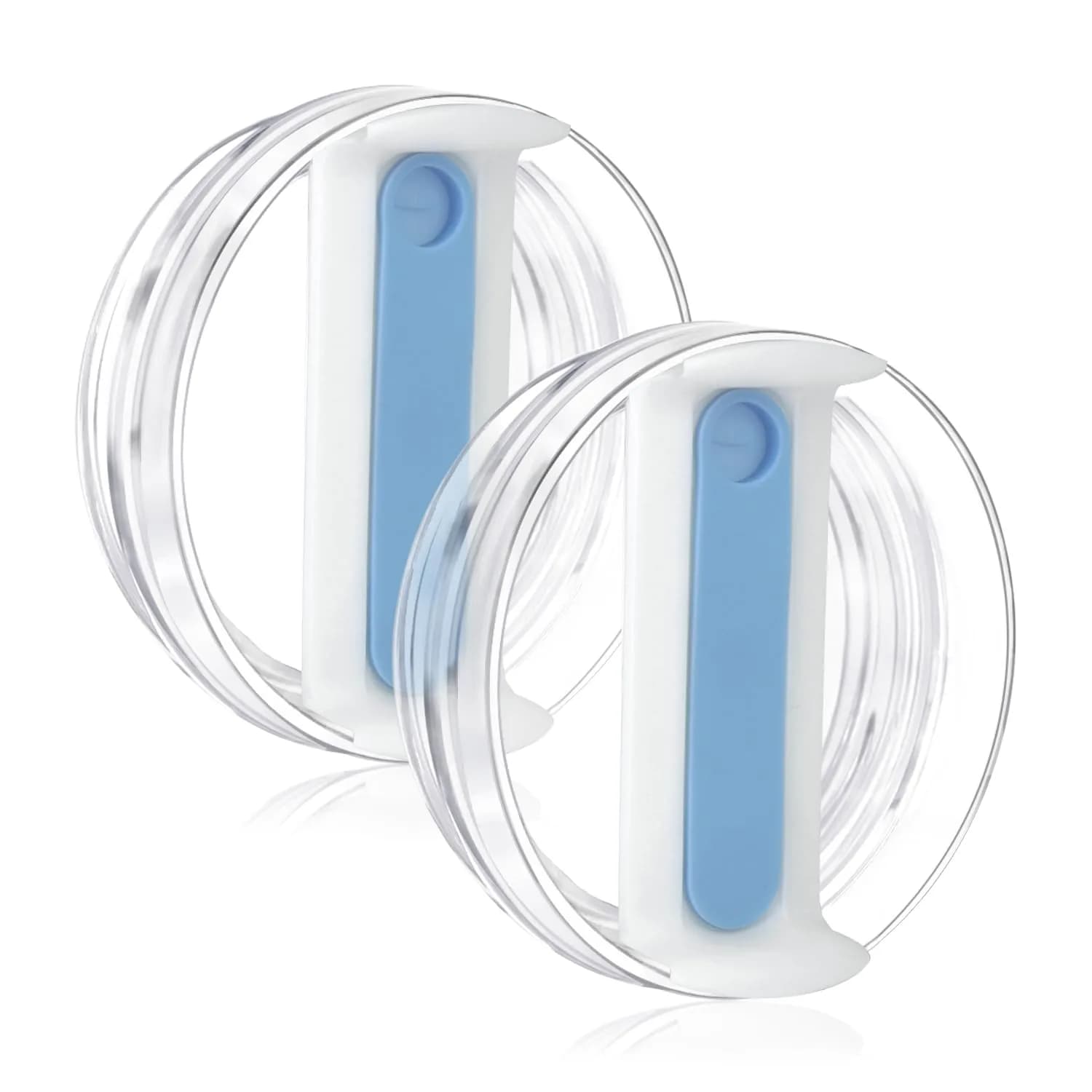 Horsdo 40oz Tumbler Lid - Clear Blue, Spill-Proof Replacement for Stanley Quencher 2.0 - main product image