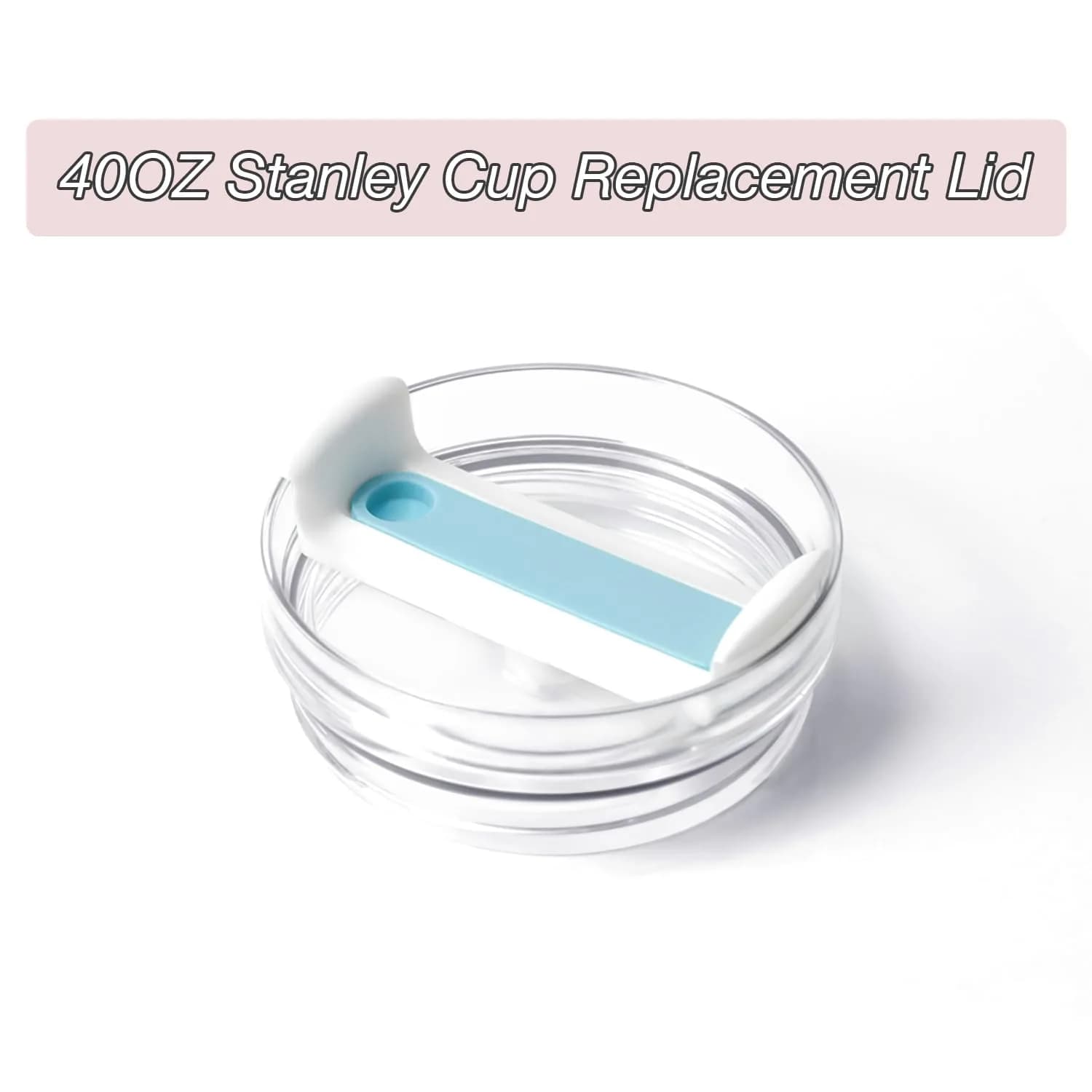 Horsdo 40oz Tumbler Lid - Clear Blue, Spill-Proof Replacement for Stanley Quencher 2.0 - view 4