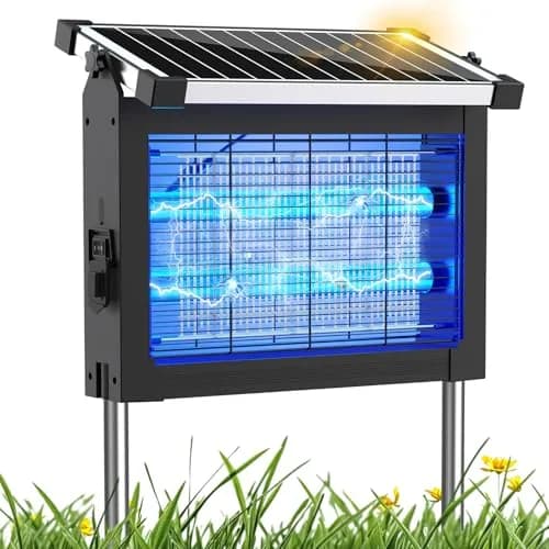 PhatroyYee Solar Bug Zapper Outdoor 4500V 11.1 Inch Height | Effective Mosquito Control for Patios & Yards thumbnail 1