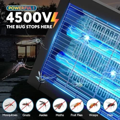 PhatroyYee Solar Bug Zapper Outdoor 4500V 11.1 Inch Height | Effective Mosquito Control for Patios & Yards thumbnail 3