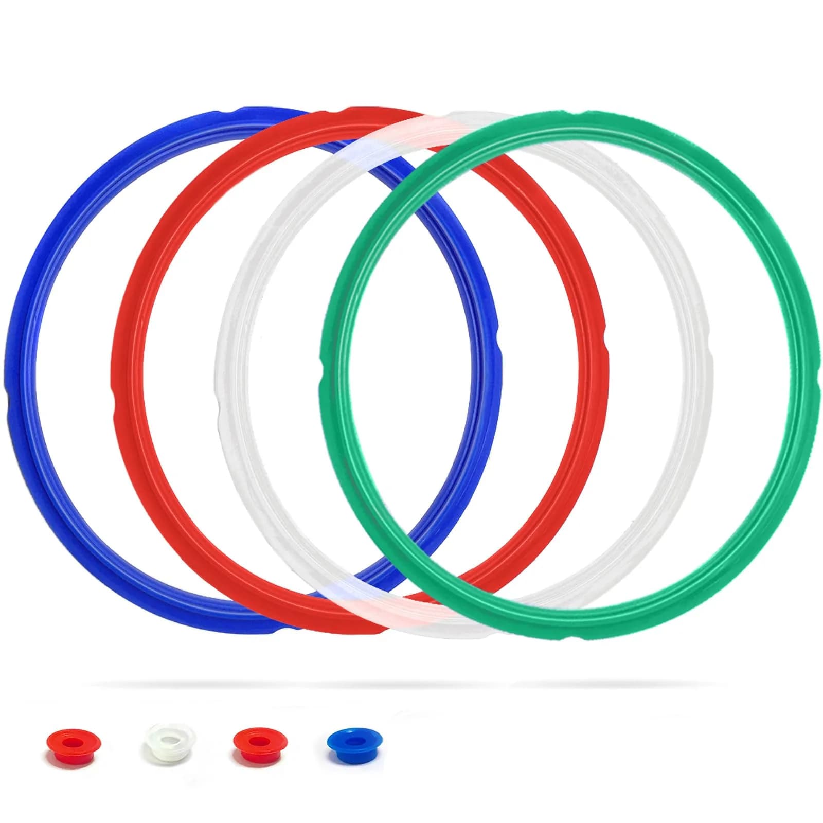 Fuator 6Qt 4-Pack Silicone Sealing Rings & Float Valve Caps | Instant Pot Replacement Parts for 5 & 6 Qt Models - main product image