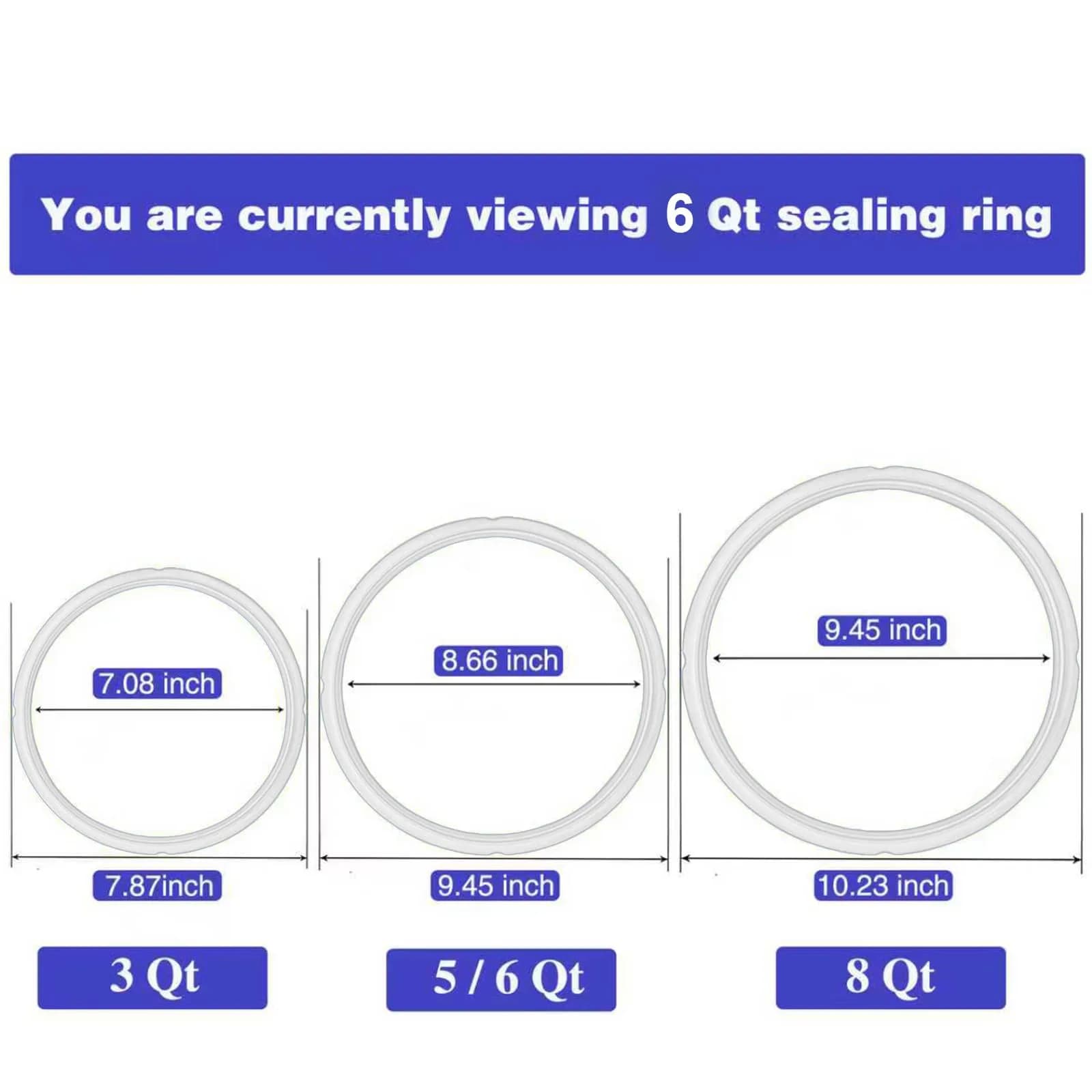 Fuator 6Qt 4-Pack Silicone Sealing Rings & Float Valve Caps | Instant Pot Replacement Parts for 5 & 6 Qt Models - view 8