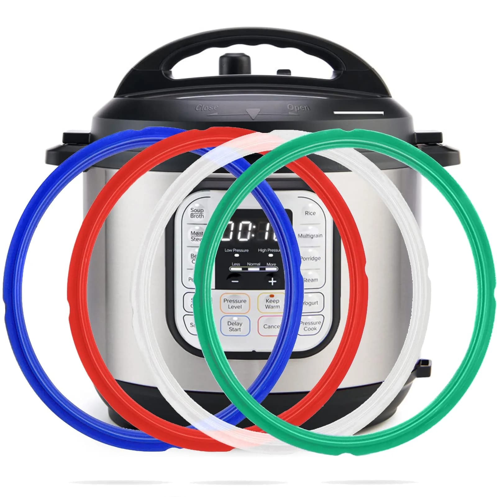 Fuator 6Qt 4-Pack Silicone Sealing Rings & Float Valve Caps | Instant Pot Replacement Parts for 5 & 6 Qt Models - view 9