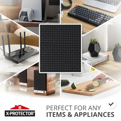 X-Protector Non Slip Pad Roll 101.6 cm x 10.16 cm (40 x 4 Inches) Black | Grips Furniture & Appliances on Hard Floors thumbnail 2