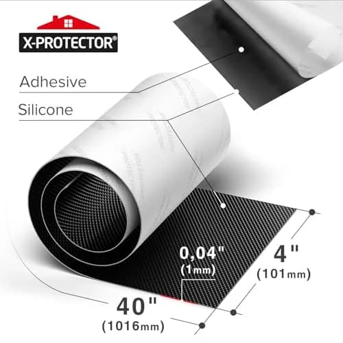 X-Protector Non Slip Pad Roll 101.6 cm x 10.16 cm (40 x 4 Inches) Black | Grips Furniture & Appliances on Hard Floors thumbnail 3
