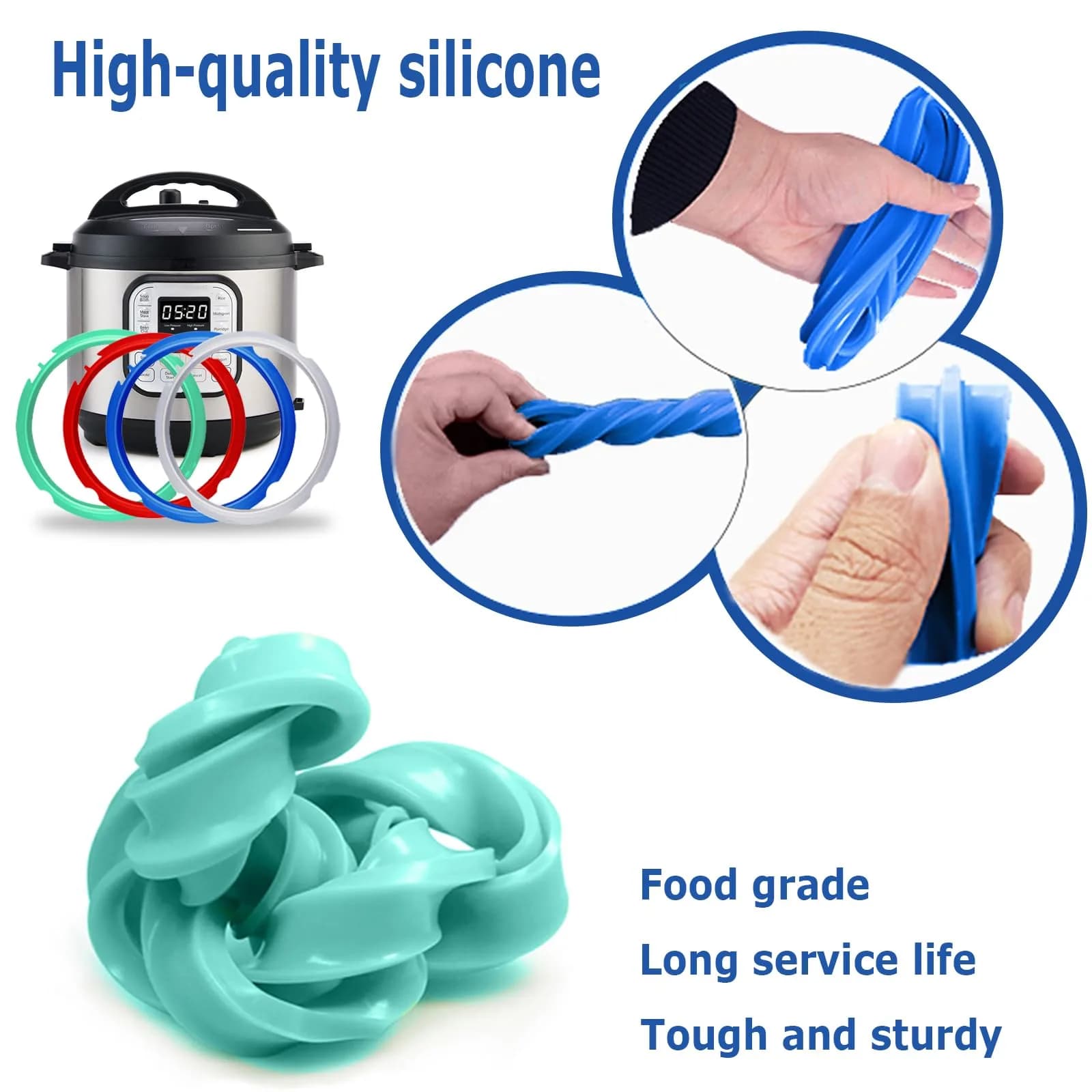 Fuator 3Qt Silicone Sealing Ring & Float Valve Caps 4-Pack | Fits Instant Pot Duo Models - view 6