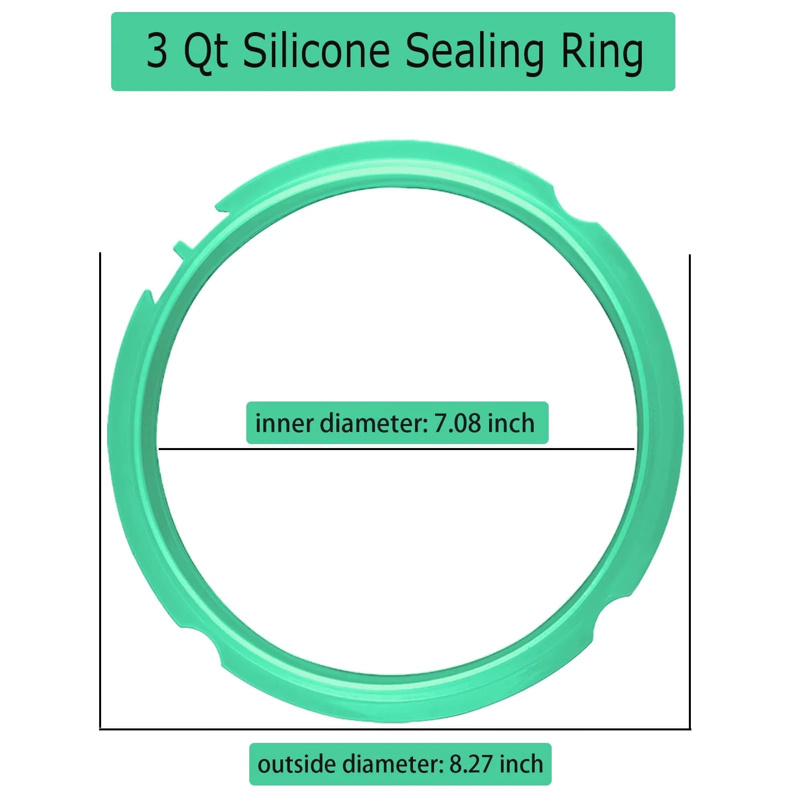 Fuator 3Qt Silicone Sealing Ring & Float Valve Caps 4-Pack | Fits Instant Pot Duo Models - view 2