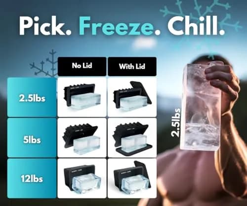 Alaskey Extra Large Ice Block Mold 2.5 lbs (1.13 kg) (2-Pack) | Professional Silicone Mold for Giant Ice Cubes thumbnail 7
