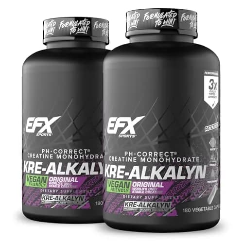 EFX Sports Kre-Alkalyn EFX pH-Correct Creatine Monohydrate Veggie Capsules 360 Count (Pack of 2) | Vegan Friendly Strength & Muscle Growth thumbnail 1