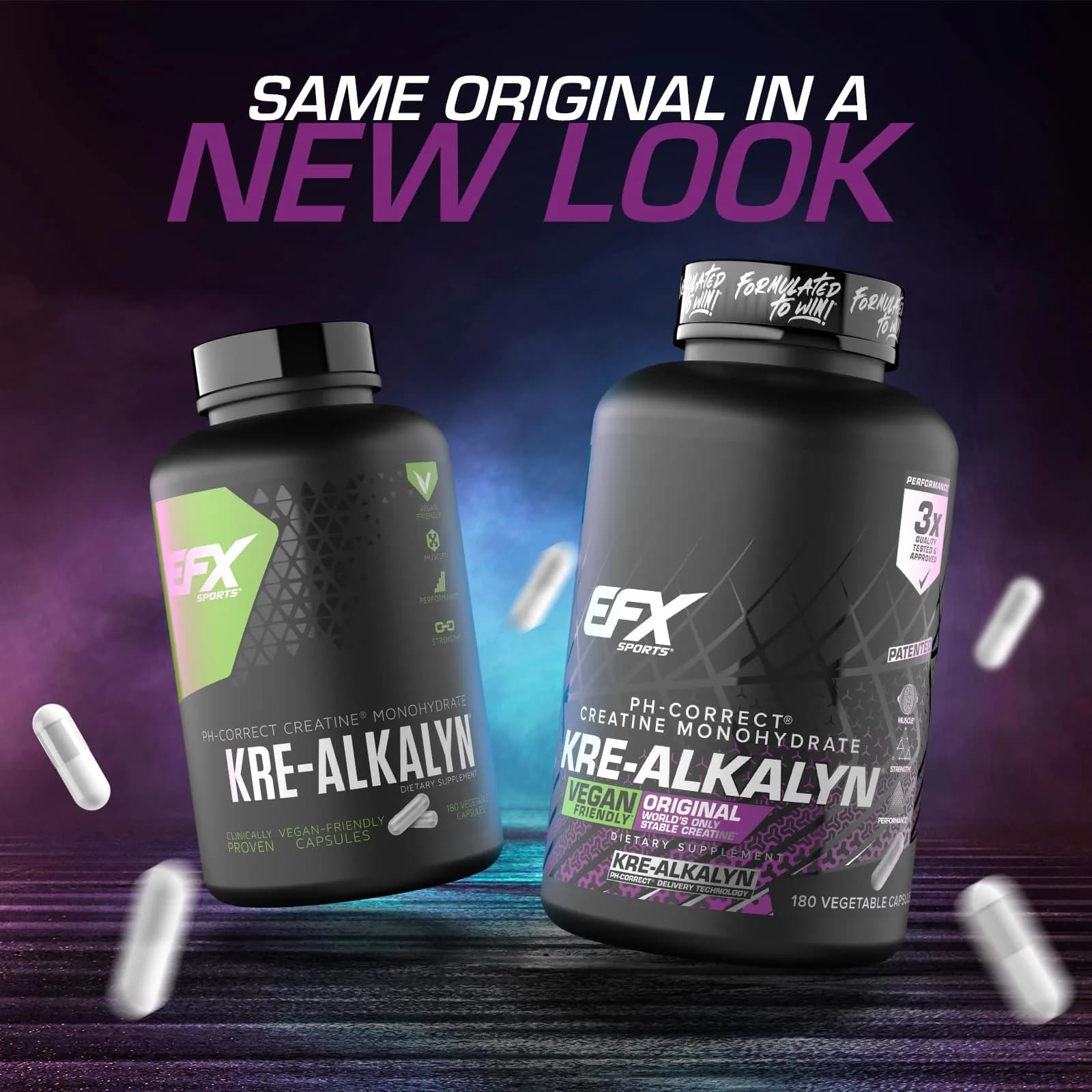 EFX Sports Kre-Alkalyn EFX pH-Correct Creatine Monohydrate Veggie Capsules 360 Count (Pack of 2) | Vegan Friendly Strength & Muscle Growth - view 2