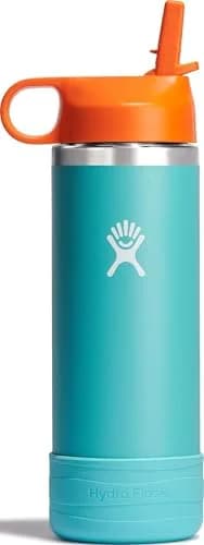 Hydro Flask Kids Water Bottle with Straw Cap - 18 Oz (532ml) Seaspray Blue | Insulated Stainless Steel for 24 Hrs Cold thumbnail 1