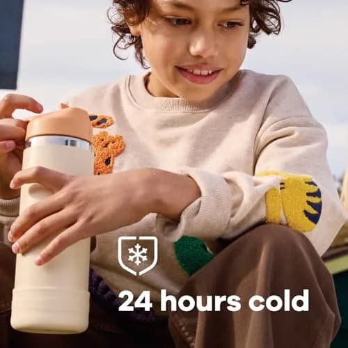 Hydro Flask Kids Water Bottle with Straw Cap - 18 Oz (532ml) Seaspray Blue | Insulated Stainless Steel for 24 Hrs Cold thumbnail 4