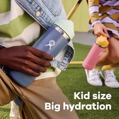 Hydro Flask Kids Water Bottle with Straw Cap - 18 Oz (532ml) Seaspray Blue | Insulated Stainless Steel for 24 Hrs Cold thumbnail 6
