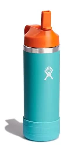 Hydro Flask Kids Water Bottle with Straw Cap - 18 Oz (532ml) Seaspray Blue | Insulated Stainless Steel for 24 Hrs Cold thumbnail 2