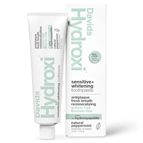 Davids Hydroxi Nano Hydroxyapatite Toothpaste Orange Vanilla Flavor, 113g (4 oz) | Fluoride-Free Enamel Health & Whitening — 1. Sensitive Mint / 4 Ounce