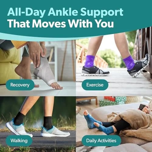 BraceAbility Neuropathy Socks L - Black | FDA Approved Medical Compression Garment for Nerve Pain Relief thumbnail 6