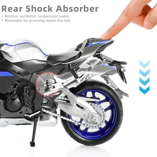Risopen Yamaha YZF-R1 1000R Die-cast Motorcycle 1:12 Scale 16.9cm (6.7in) | Authentic USA Import thumbnail 5