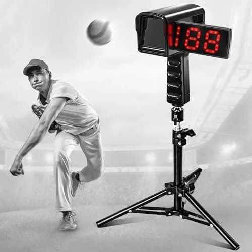 PLAYAPUT Baseball Radar Gun with Tripod, LED+LCD Dual Displays, 3-150 MPH Speed Measurement | Accurate Baseball & Softball Training Aid thumbnail 1