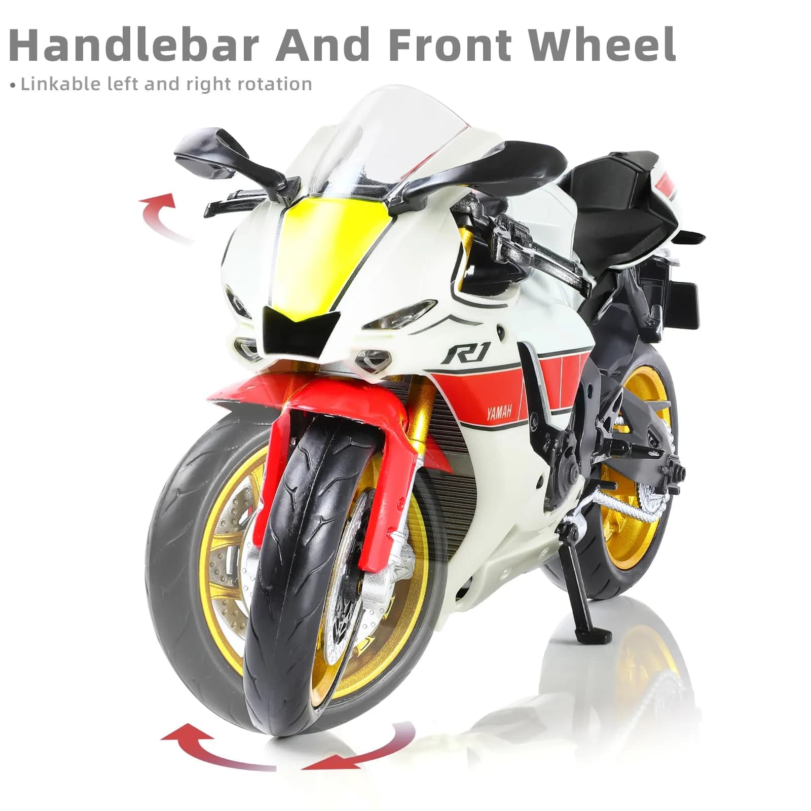 Risopen Yamaha YZF-R1 1000R Die-cast Motorcycle 17cm (6.7in) | Authentic USA Import - view 5