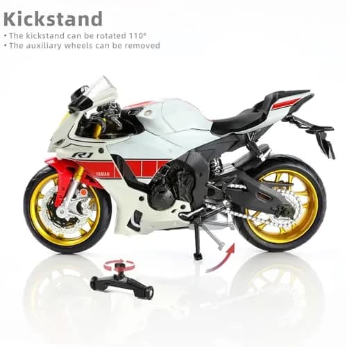 Risopen Yamaha YZF-R1 1000R Die-cast Motorcycle 17cm (6.7in) | Authentic USA Import thumbnail 3