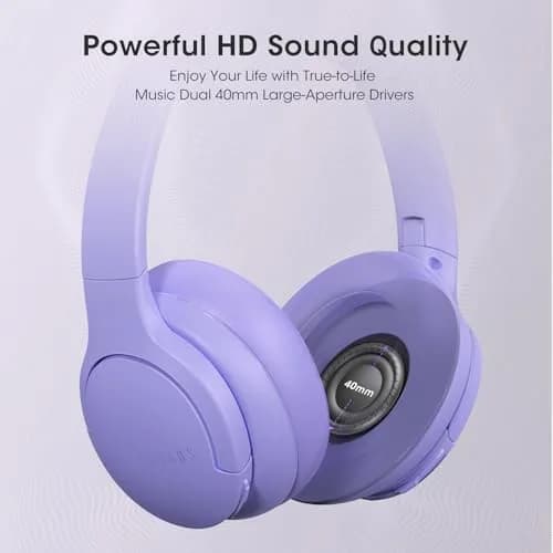 DOQAUS Over Ear Bluetooth Headphones 90H Playtime | Professional EQ & Crystal Call Quality thumbnail 6