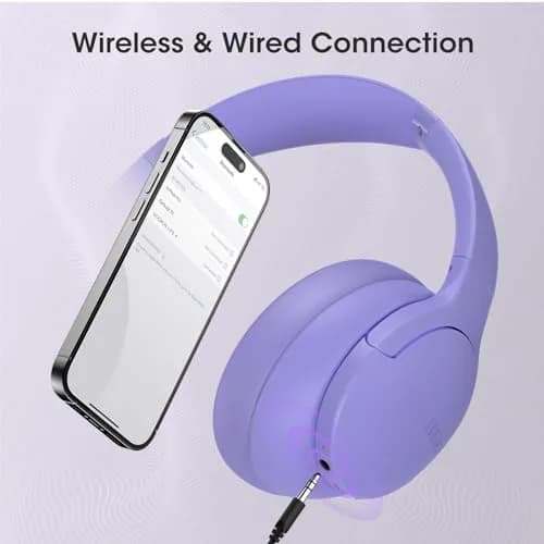 DOQAUS Over Ear Bluetooth Headphones 90H Playtime | Professional EQ & Crystal Call Quality thumbnail 7