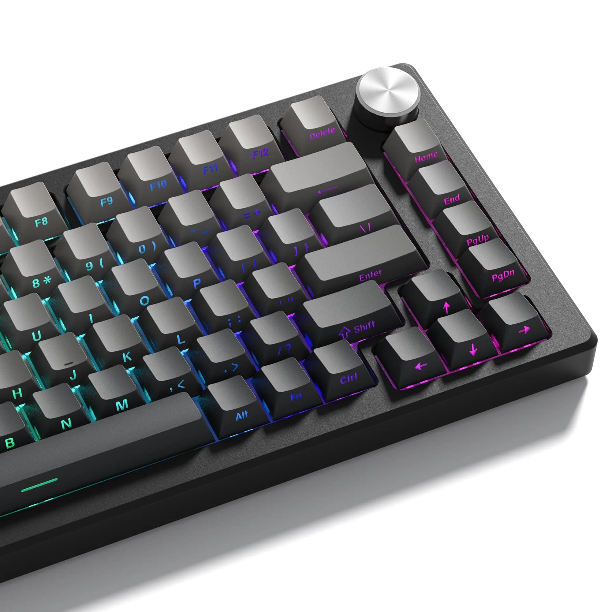 dagaladoo Double Shot PBT Gradient Shine Through Keycaps Set | 135 Keys, OEM Profile, US/UK Layout Compatible — Grey02