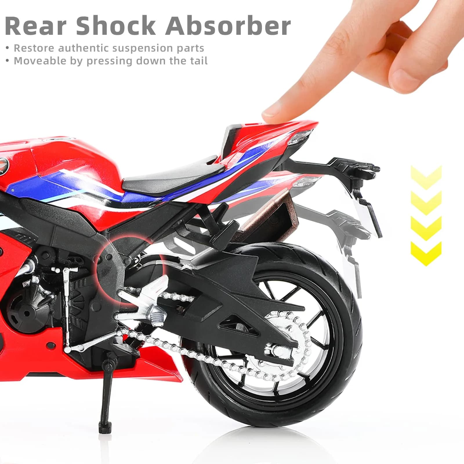 Risopen Honda CBR 1000RR Die-cast Motorcycle Model 1:12 Scale | Authentic USA Import - view 5