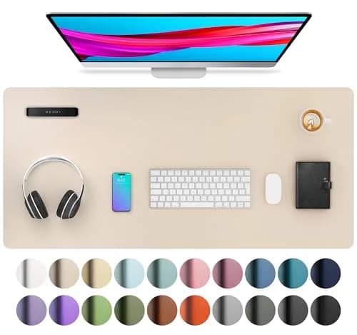 Aothia PU Leather Desk Pad 36" x 17" | USA-Sourced, Waterproof, Non-Slip thumbnail 1