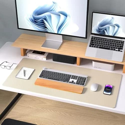 Aothia PU Leather Desk Pad 36" x 17" | USA-Sourced, Waterproof, Non-Slip thumbnail 8
