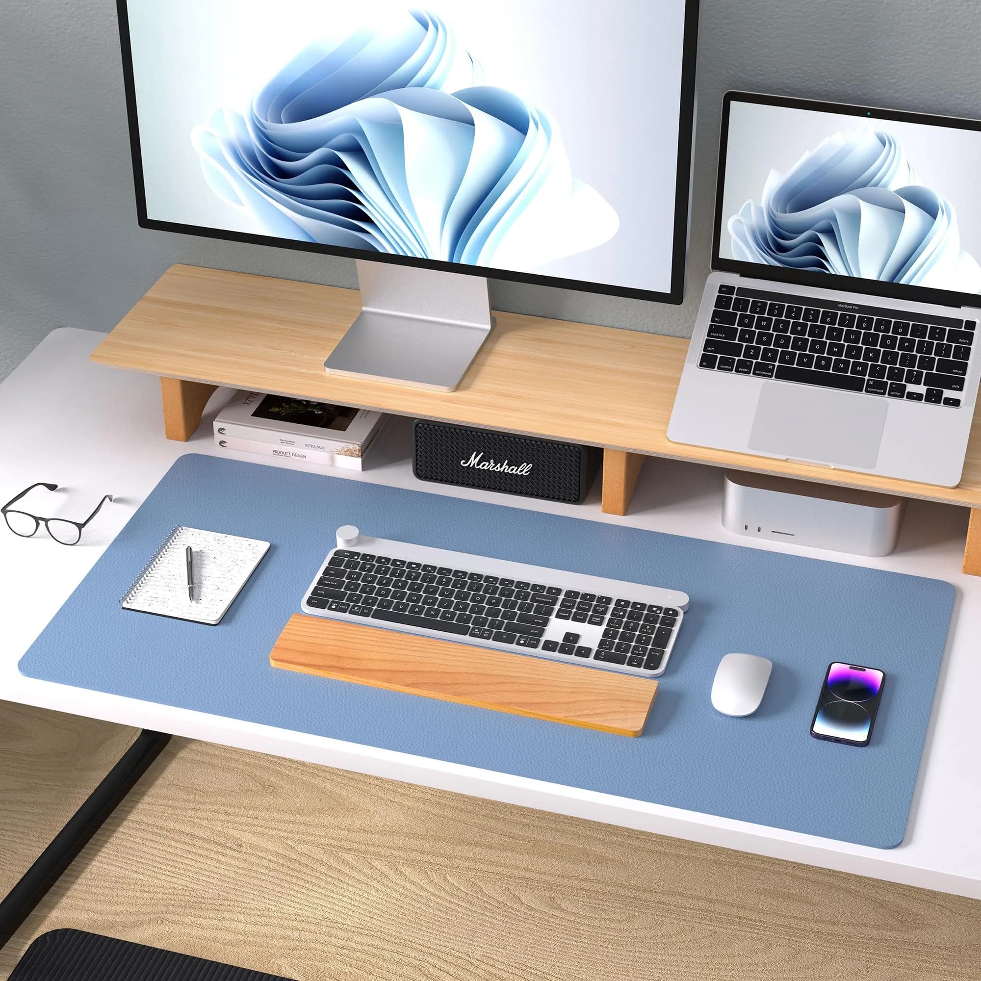 Aothia PU Leather Desk Pad Protector 91cm x 43cm (36" x 17") | Smooth Writing Surface - view 8