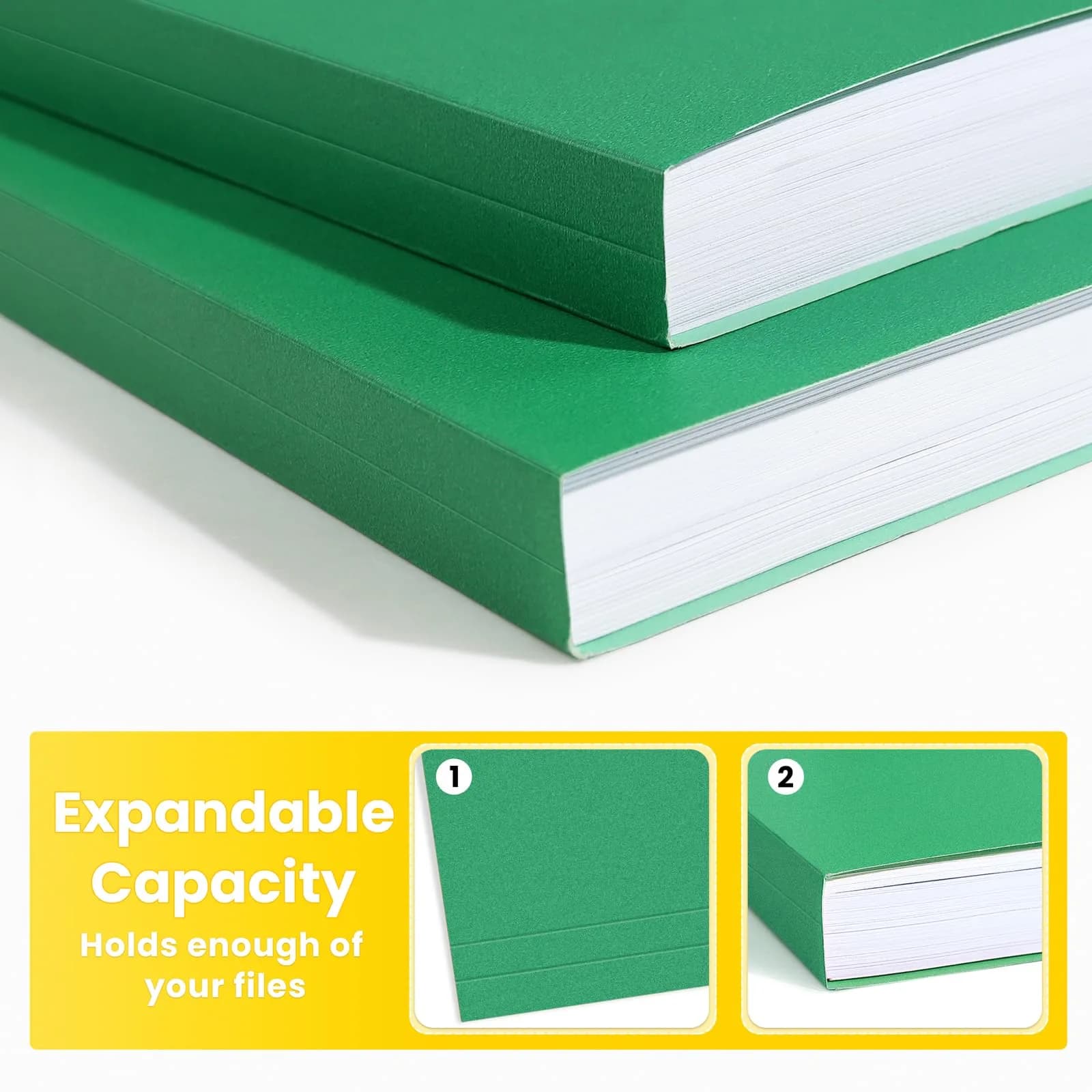SUNEE Green 30 Pack File Folders 8.5 x 11 Inches | Vibrant Color-Coded Tabs for Document Organization - view 4