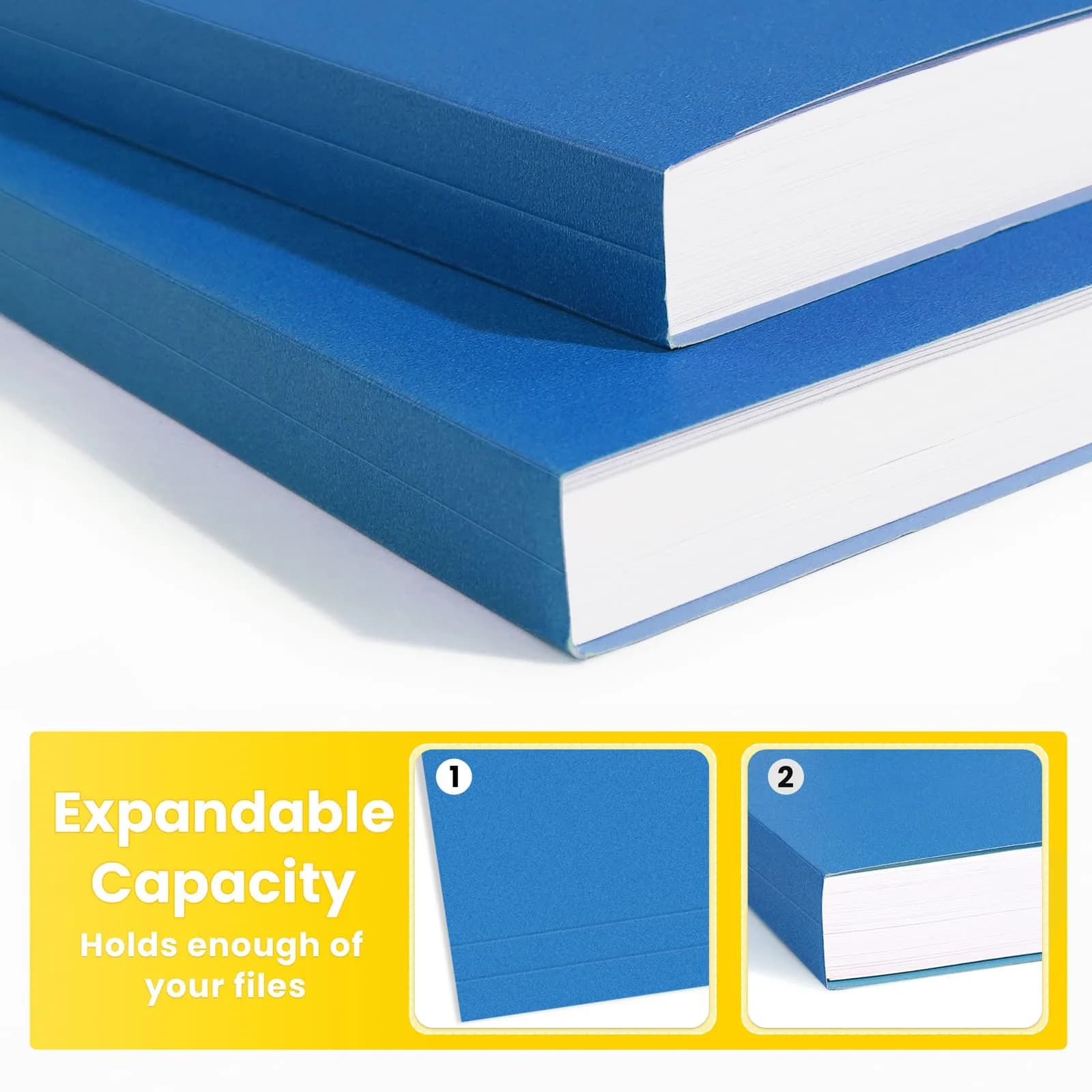 SUNEE 30 Pack Letter Size Colored File Folders (Blue) | USA Imported Stationery for Office & School - view 4