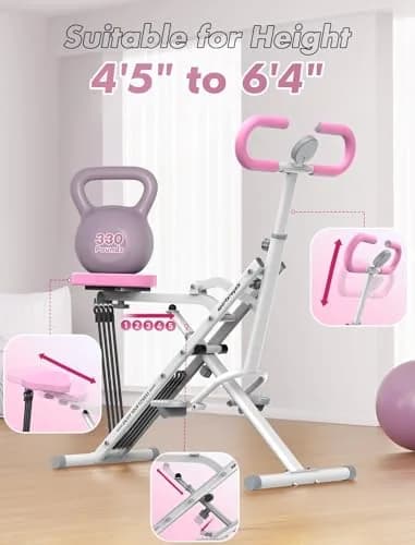 Sportsroyals DQ1 Deep Squat Machine 37"D x 17.7"W x 42.1"H | Adjustable Resistance & Foldable Design thumbnail 5