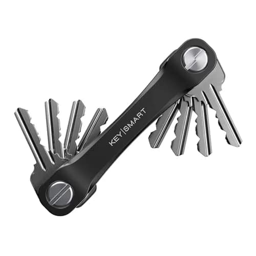 KEY SMART KeySmart Flex - Key Holder for Keychain, Compact Key Organizer, Black 2-Pack, 8 Keys thumbnail 1