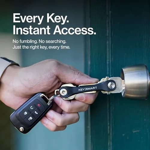 KEY SMART KeySmart Flex - Key Holder for Keychain, Compact Key Organizer, Black 2-Pack, 8 Keys thumbnail 8