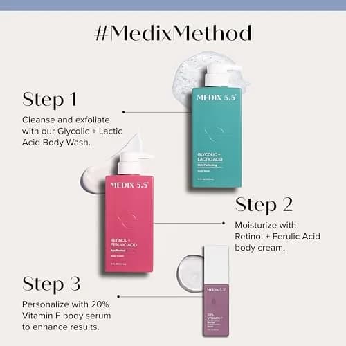 Medix 5.5 Age Rewind Retinol & Glycolic Acid 15 Fl Oz (Pack of 3) Anti-Aging Skin Care Set thumbnail 2