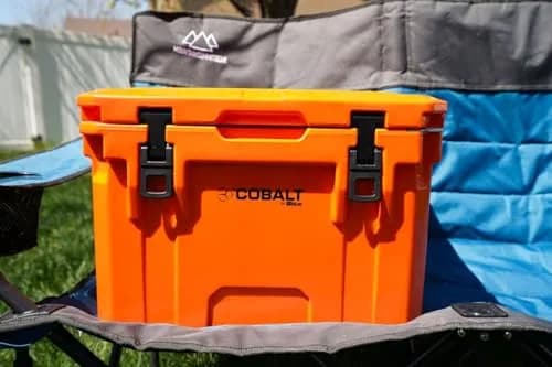 Blue Coolers 25 Quart Roto-Molded Ice Cooler | Holds Ice Up to 3 Days, Hunter Orange thumbnail 6