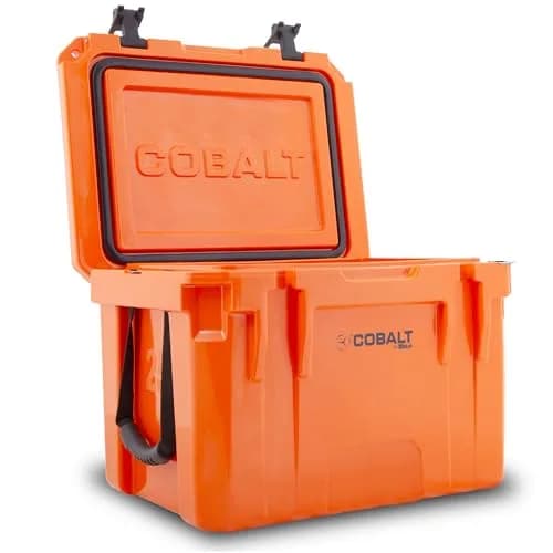 Blue Coolers 25 Quart Roto-Molded Ice Cooler | Holds Ice Up to 3 Days, Hunter Orange thumbnail 2