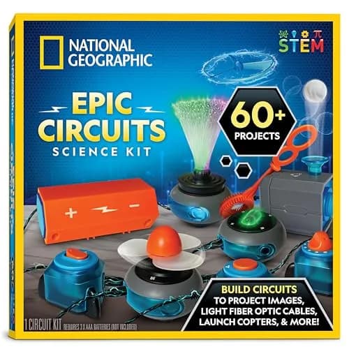 Blue Marble National Geographic Circuit Kit for Kids with 60 Projects | STEM Electronics Kit for Ages 8-12 thumbnail 1